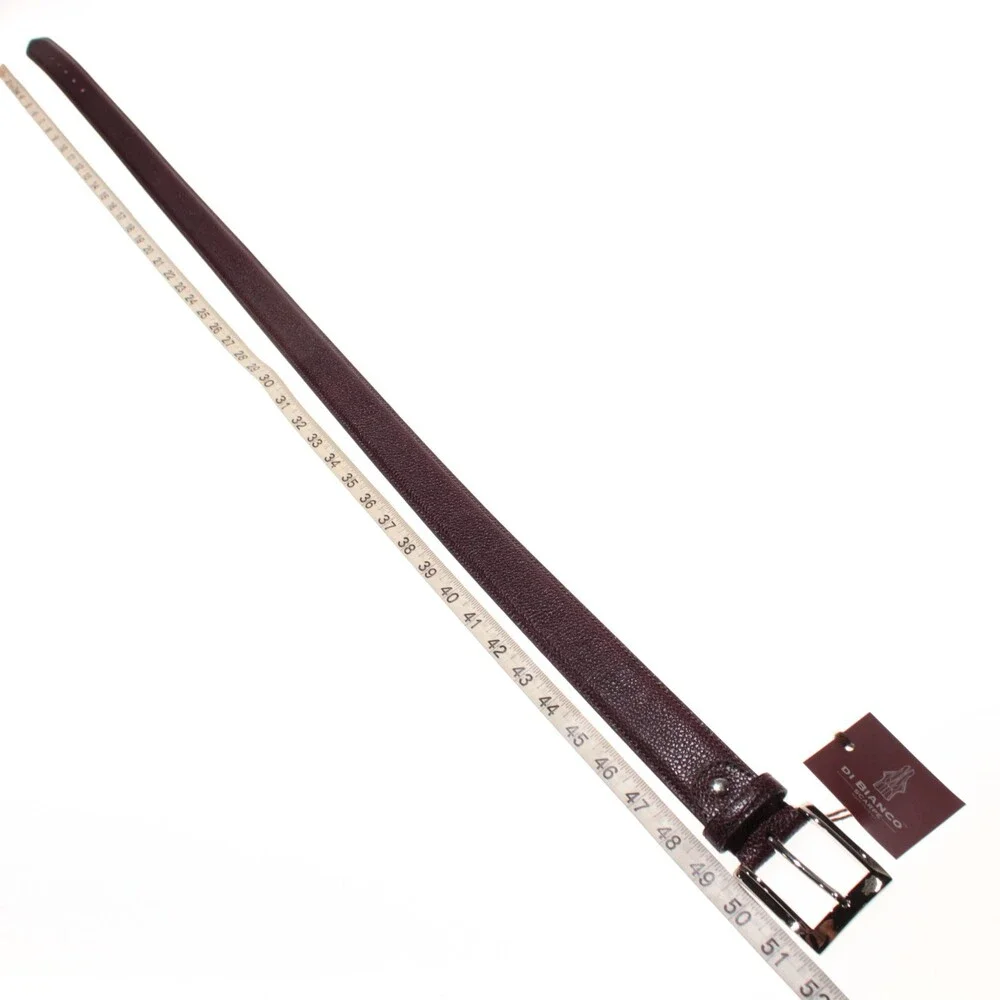 Di Bianco NWT Cut to Size Dress Belt In Dark Red Pebbled Leather One Size